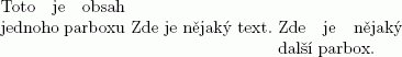 Ukázka parboxu